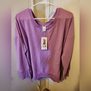 Purple athletic sweatshiry